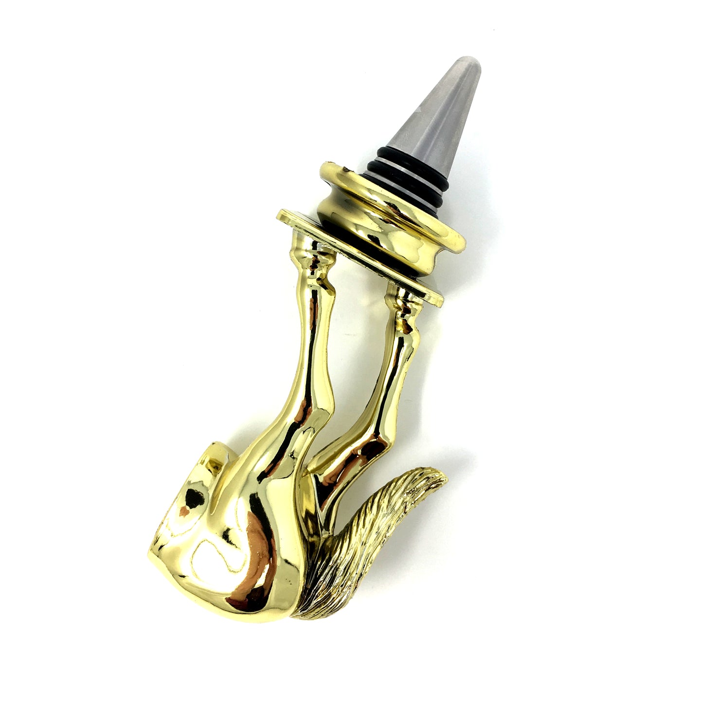 Horse's Rear Trophy Wine Bottle Stopper with Stainless Steel Base