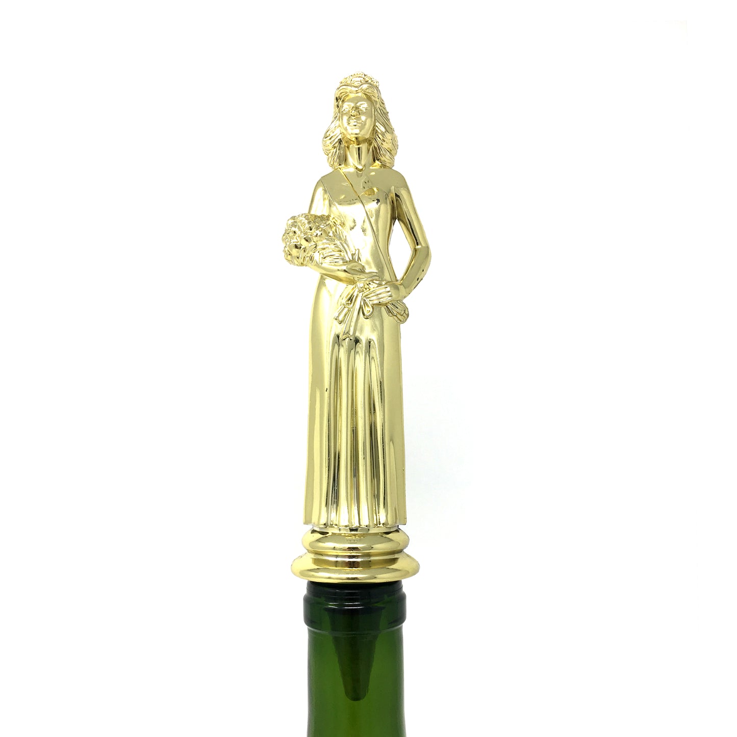 Queen Trophy Wine Bottle Stopper with Stainless Steel Base