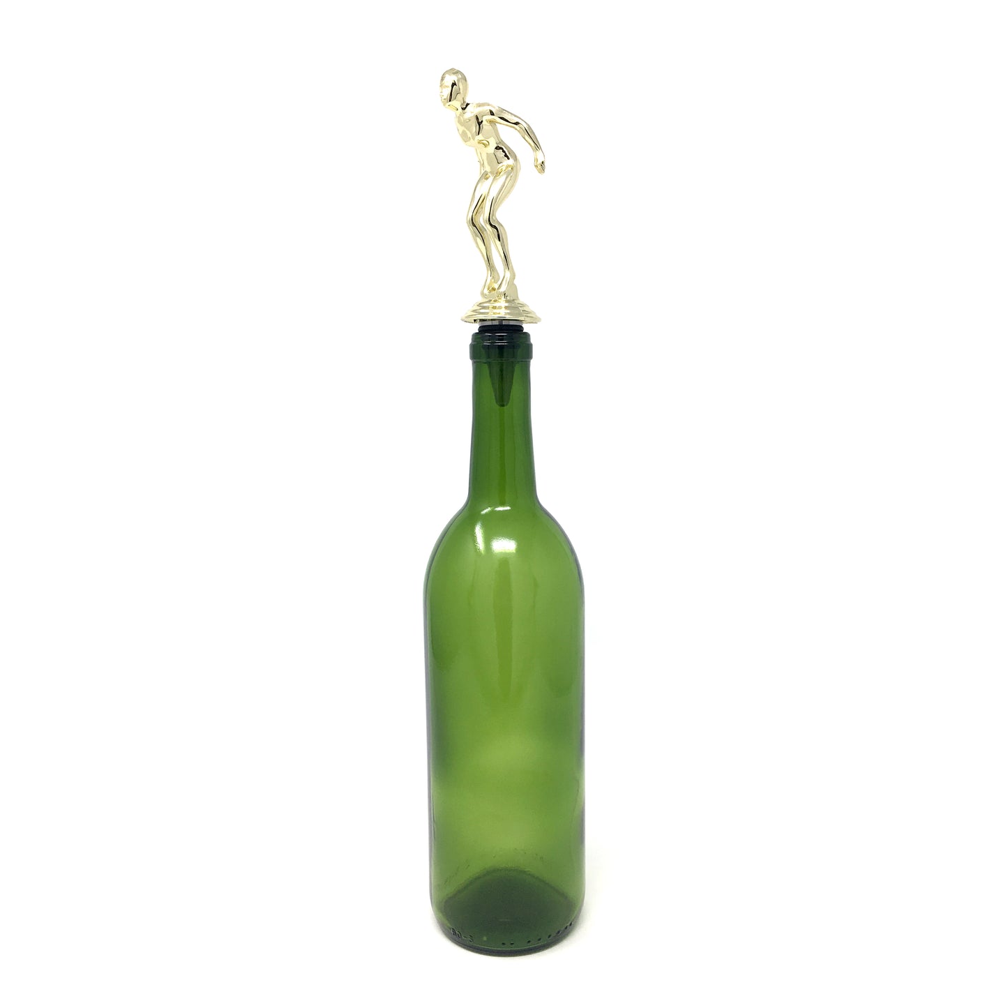 Swim Trophy Wine Bottle Stopper with Stainless Steel Base