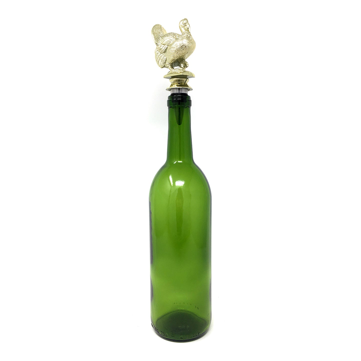IKC Design Turkey Trophy Wine Bottle Stopper with Stainless Steel Base
