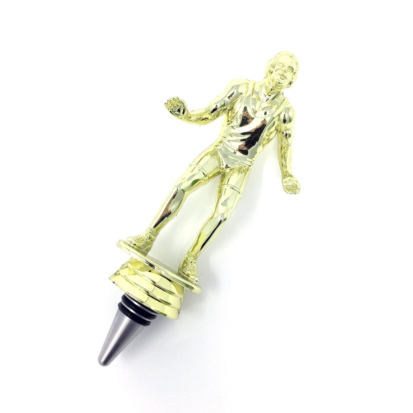 Wresting Trophy Wine Bottle Stopper with Stainless Steel Base