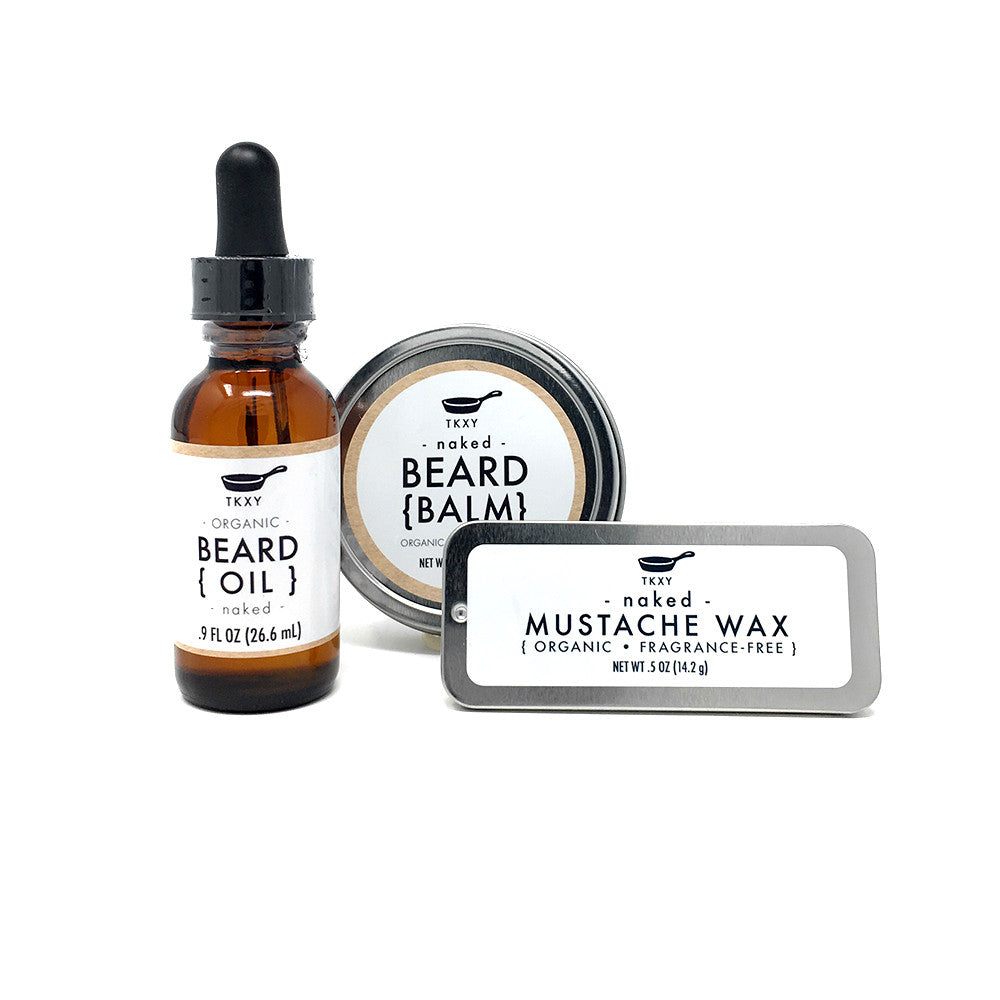 Naked (Fragrance Free) Man Sack Organic Beard Grooming Kit